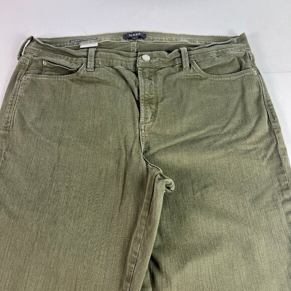 Not Your Daughters Jeans Women's 36x22* Dayla Wide Cuff Capri Green Denim Tag 14 - Picture 2 of 16